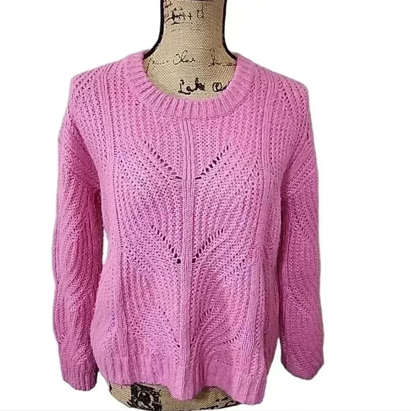 MADEWELL Barbie Pink Pullover Sweater.  Size xxs - Picture 4 of 8